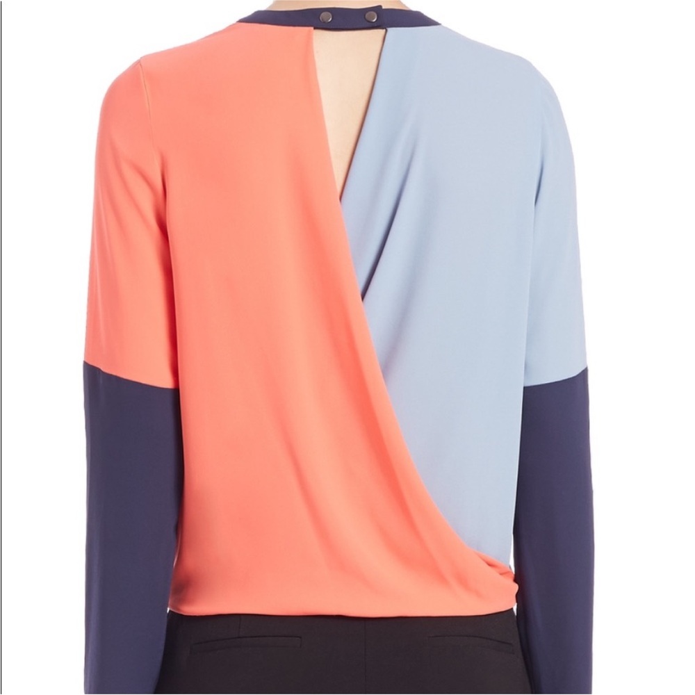 BCBG Maxazria colorblock blouse